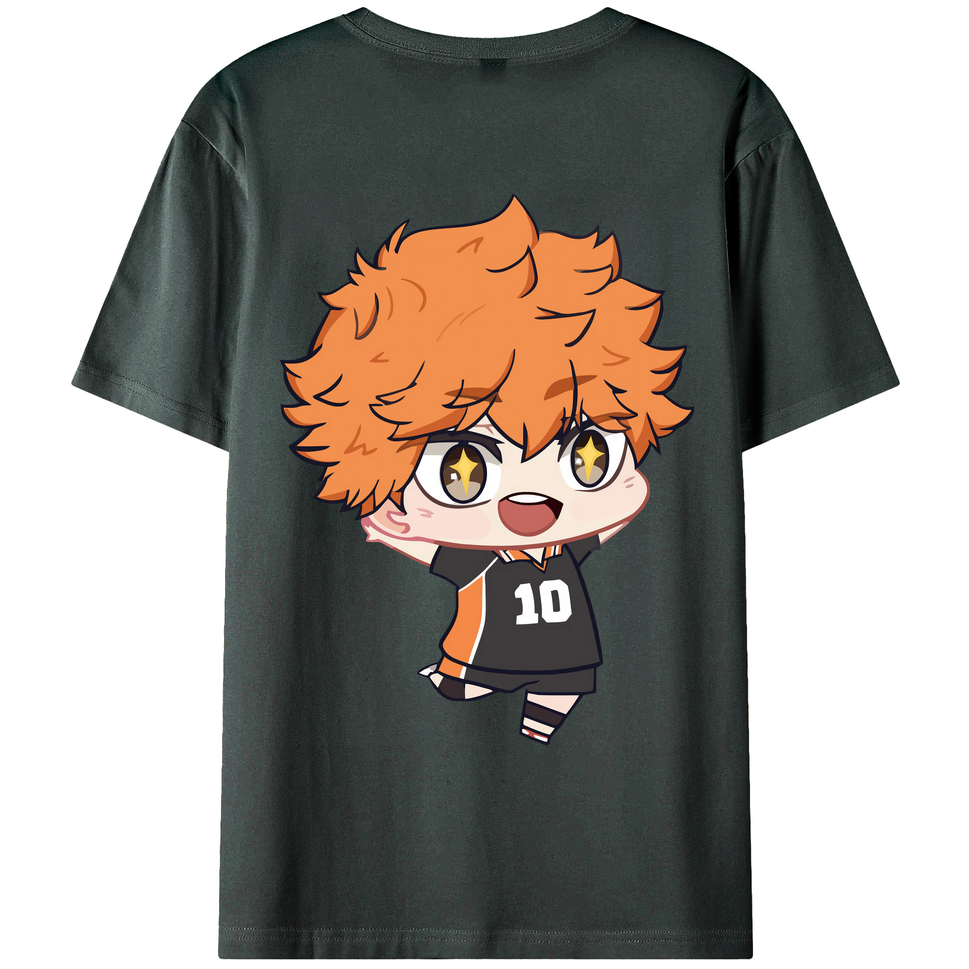 （画像用） ハイキュー!! Haikyu!! 綿100％ メンズ半袖Tシャツ（バックプリント） 通気性
